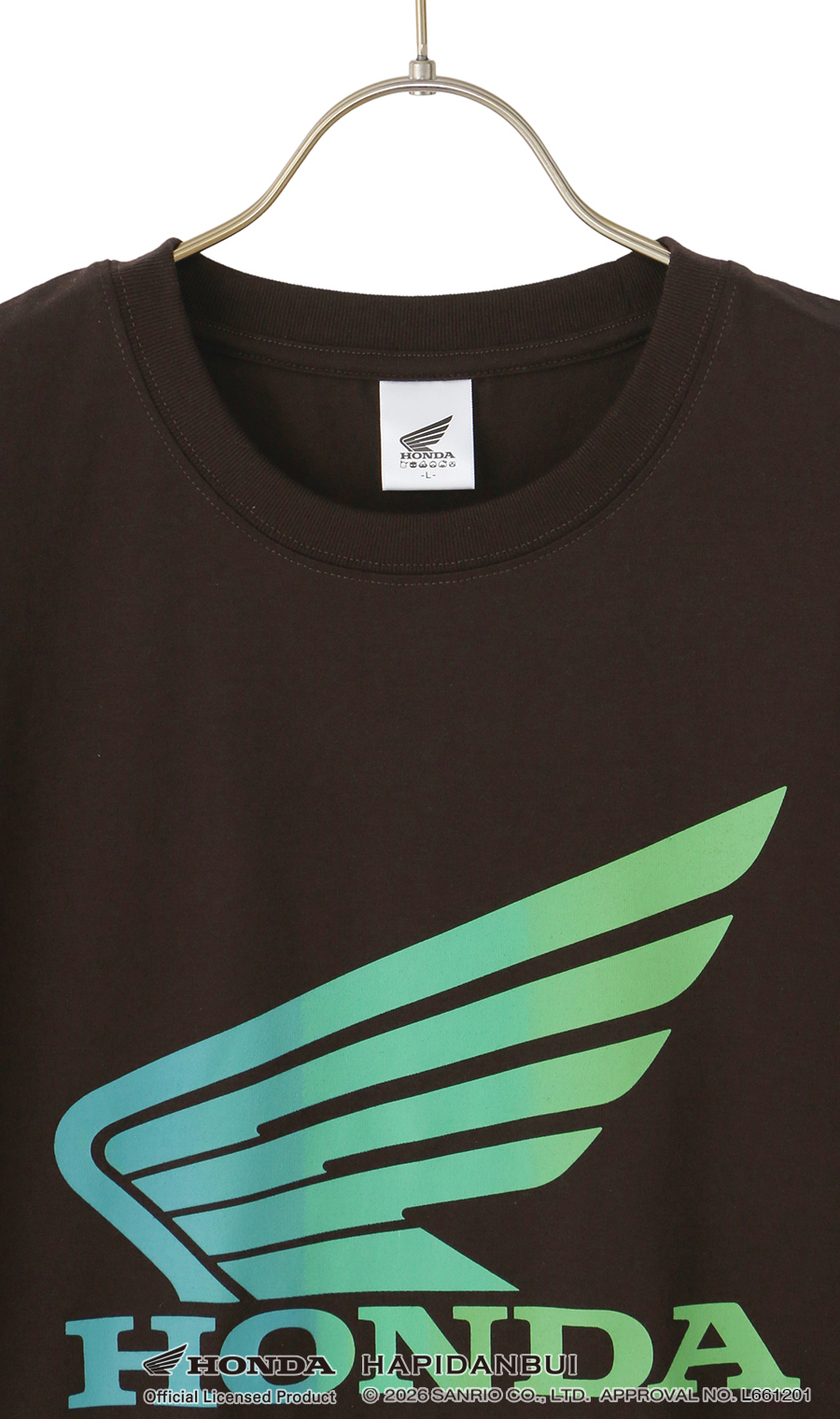 キャラクターTシャツ【HONDA×はぴだんぶい】【男女兼用】 ブラウン S