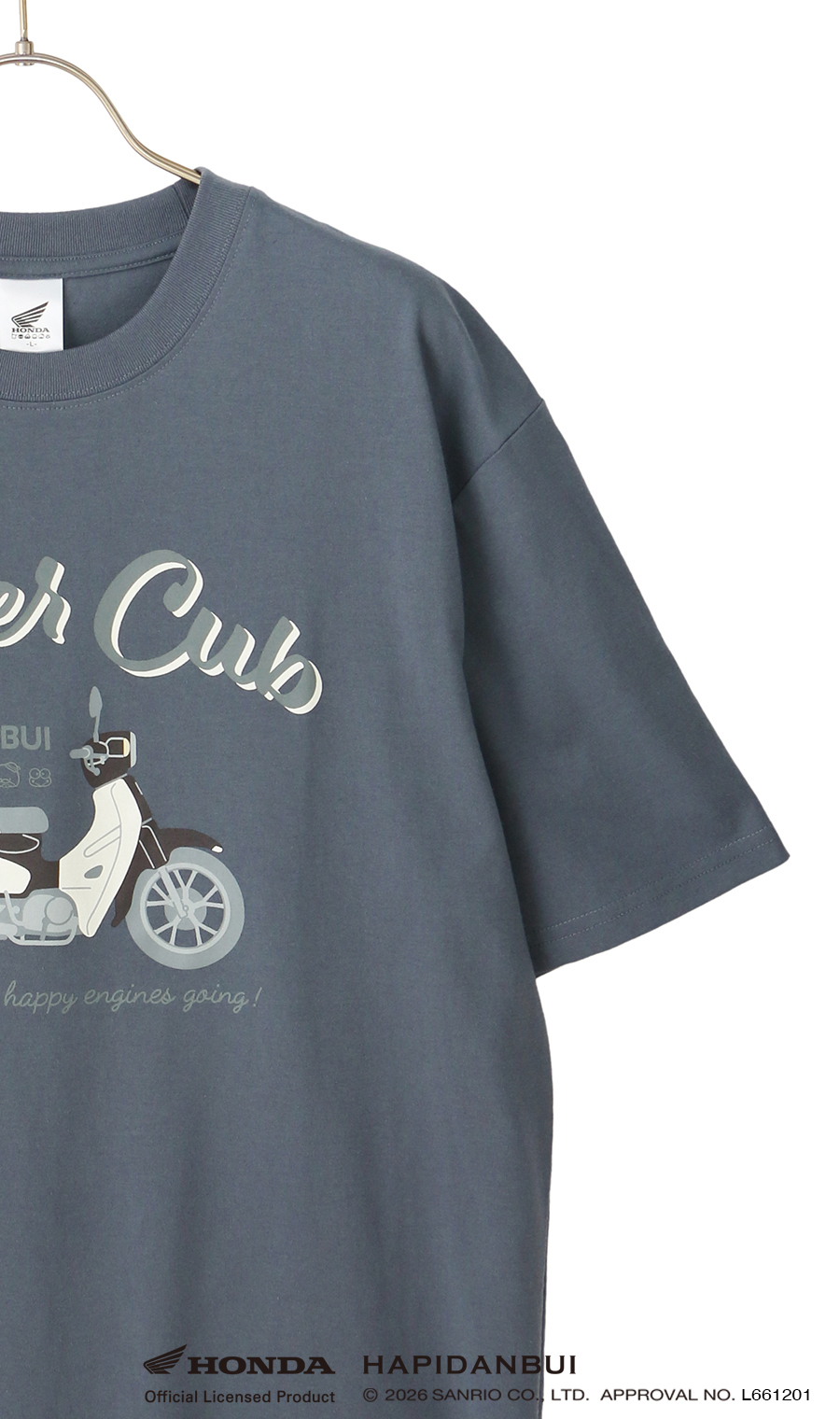 キャラクターTシャツ【HONDA×はぴだんぶい】【男女兼用】 ブルー S