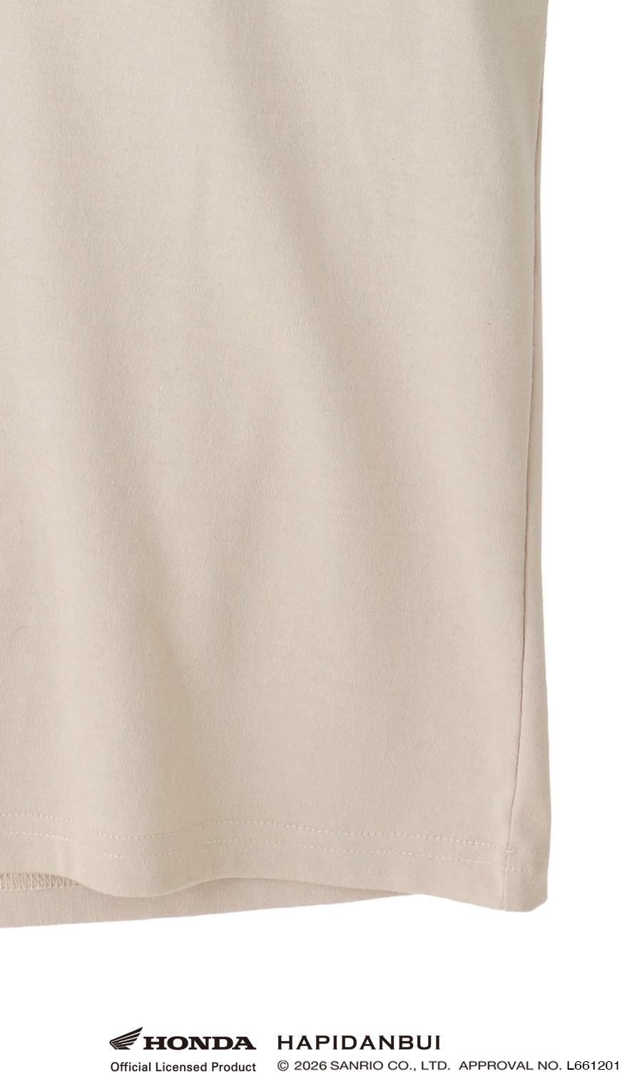 キャラクターTシャツ【HONDA×はぴだんぶい】【男女兼用】 ベージュ S