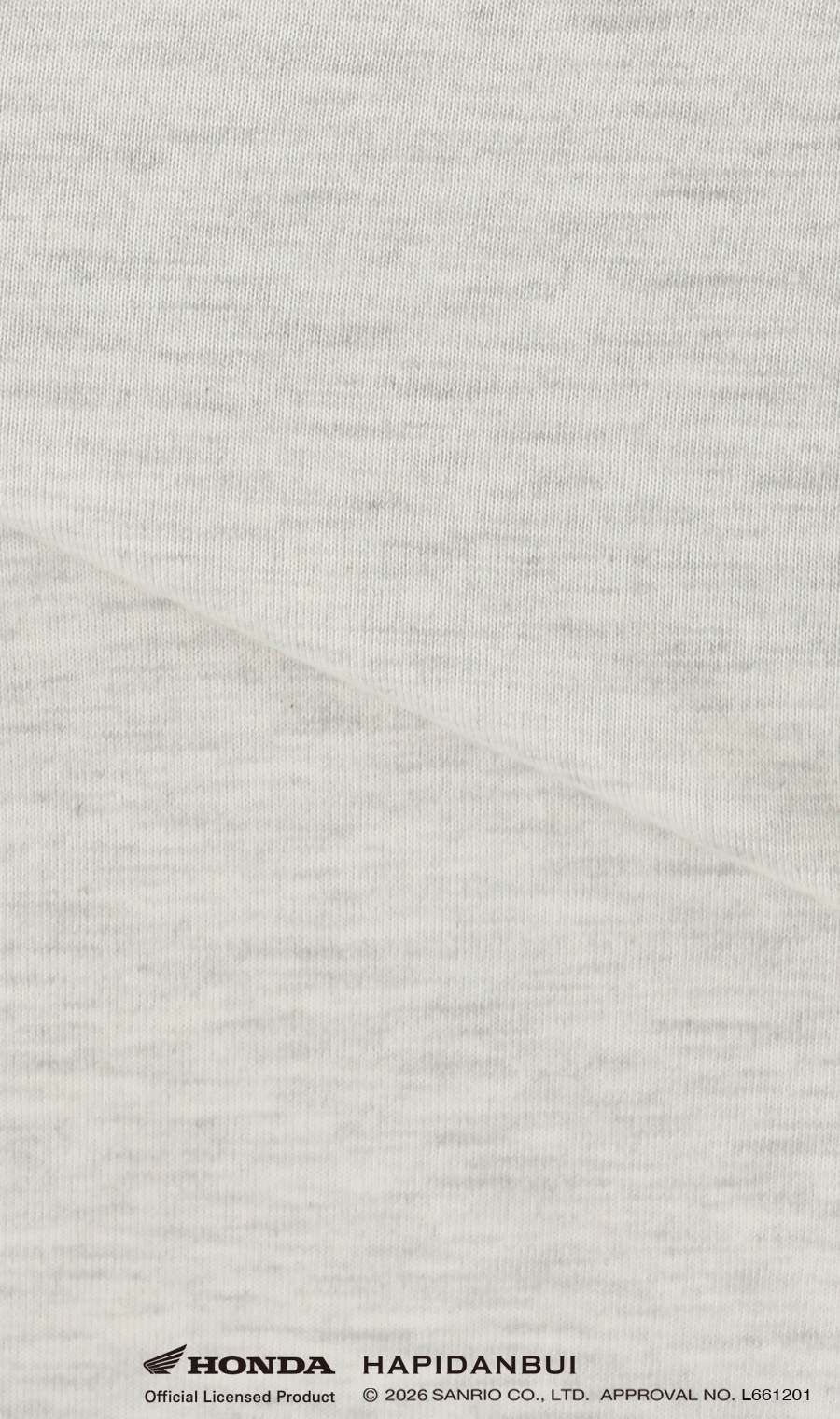 キャラクターTシャツ【HONDA×はぴだんぶい】【男女兼用】 ライトグレー S