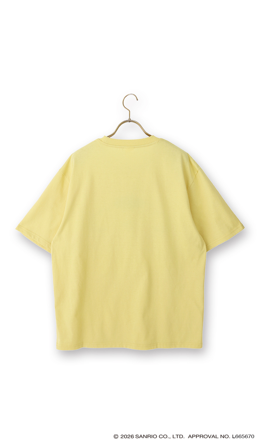 キャラクターTシャツ【ポムポムプリン】【男女兼用】 イエロー S