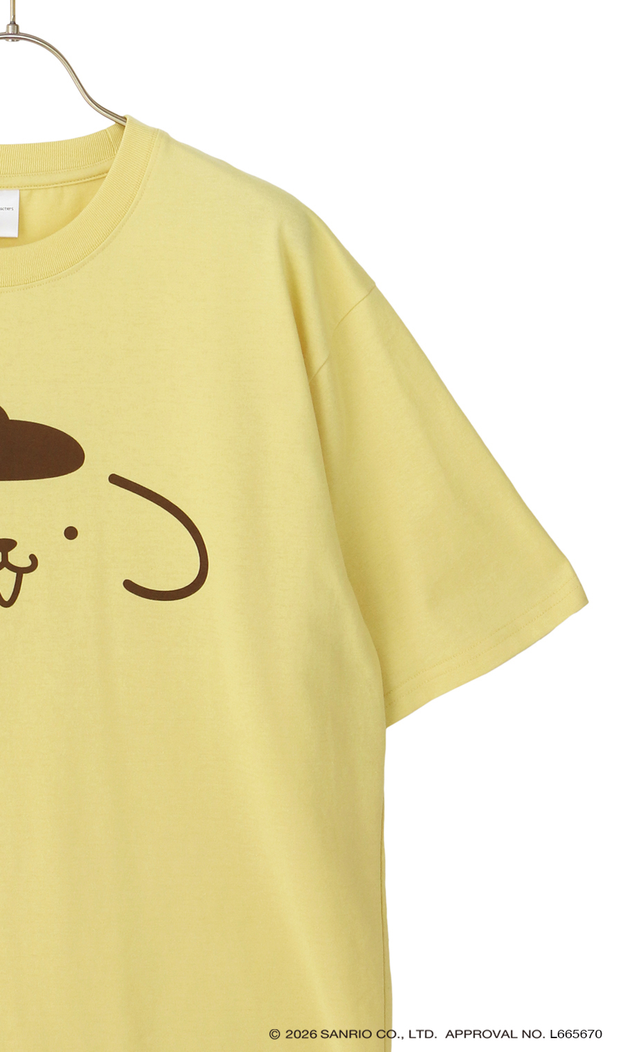 キャラクターTシャツ【ポムポムプリン】【男女兼用】 イエロー S