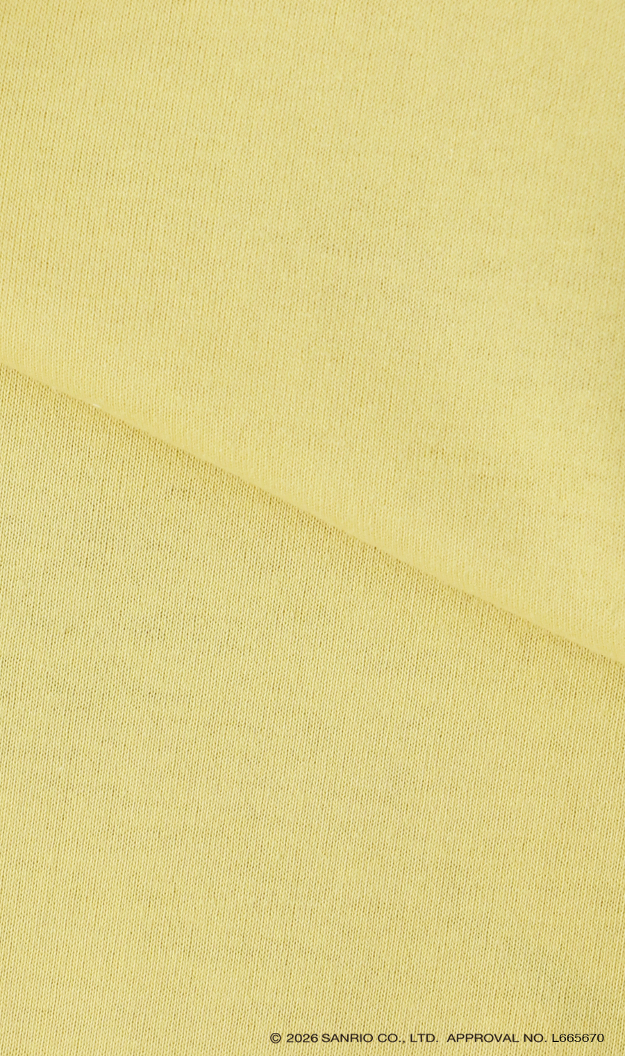 キャラクターTシャツ【ポムポムプリン】【男女兼用】 イエロー S
