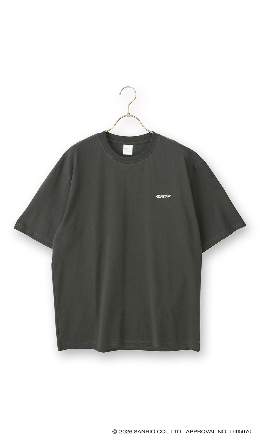 キャラクターTシャツ【クロミ】【男女兼用】 チャコール S