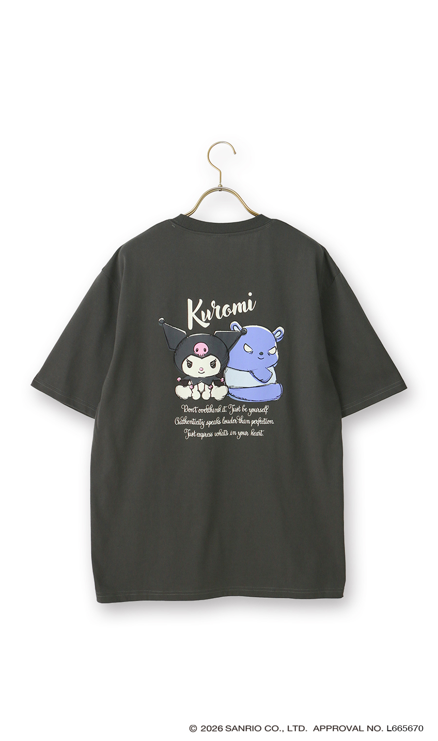 キャラクターTシャツ【クロミ】【男女兼用】 チャコール S