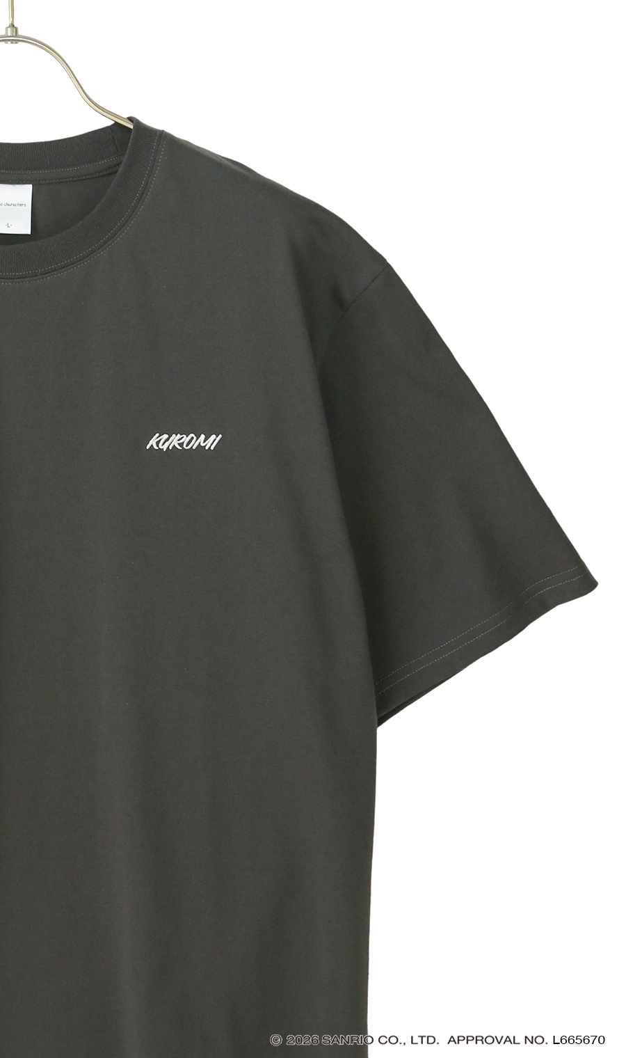 キャラクターTシャツ【クロミ】【男女兼用】 チャコール S