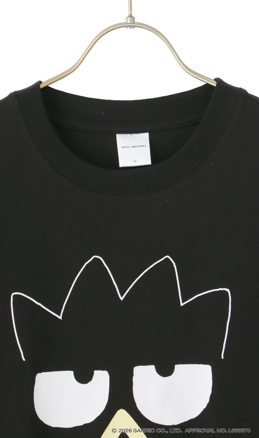 キャラクターTシャツ【バッドばつ丸】【男女兼用】 ブラック S