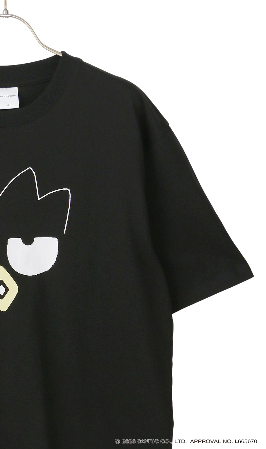 キャラクターTシャツ【バッドばつ丸】【男女兼用】 ブラック S