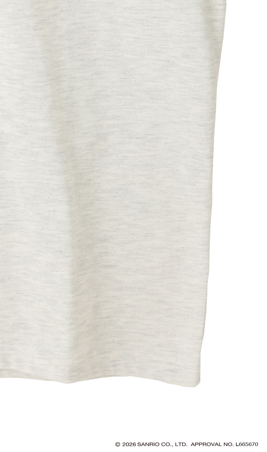 キャラクターTシャツ【クロミ】【男女兼用】 ライトグレー S