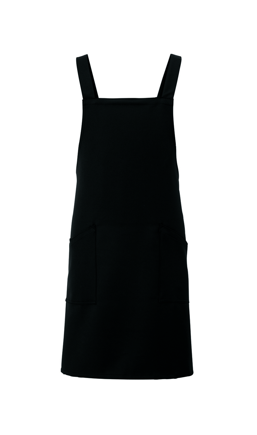 たすき掛け胸当てエプロン【ユニセックス】 ブラック F