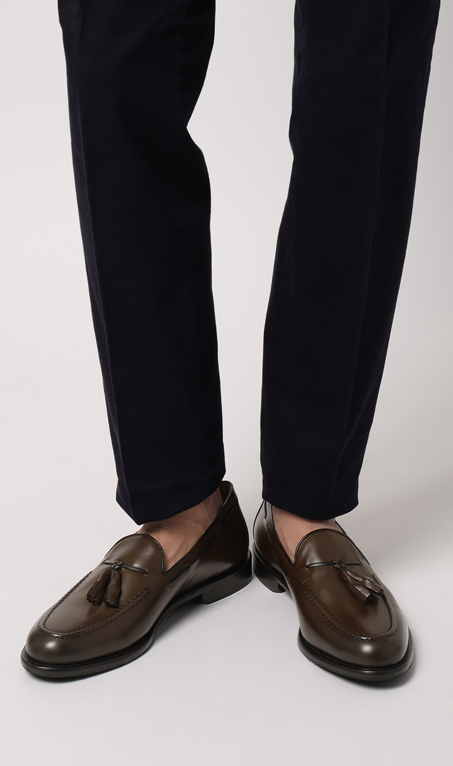 ■タッセルローファー【CALZOLERIA TOSCANA】 ブラウン 27.0cm