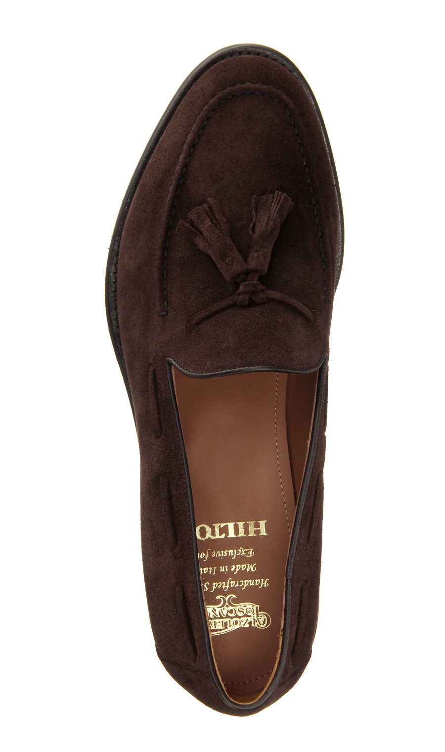 ■タッセルローファー【スウェード】【CALZOLERIA TOSCANA】 ブラウン 27.0cm