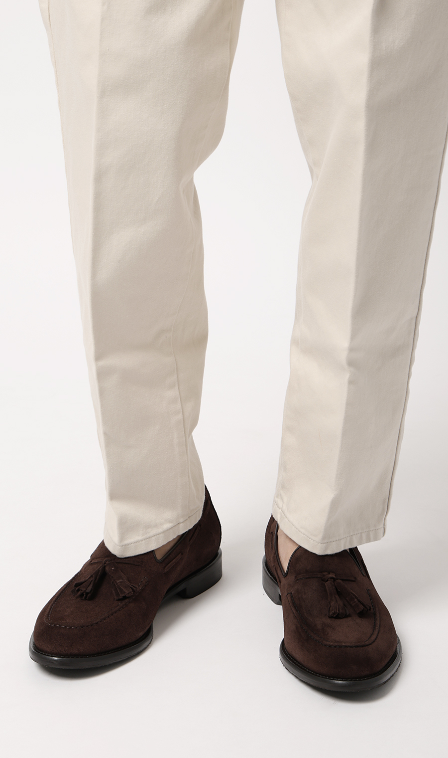 ■タッセルローファー【スウェード】【CALZOLERIA TOSCANA】 ブラウン 27.0cm