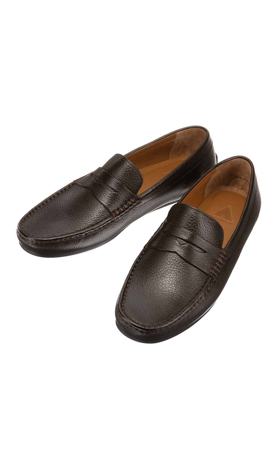 ■ドライビングモカシン【シュリンク】 ブラウン 24.5cm