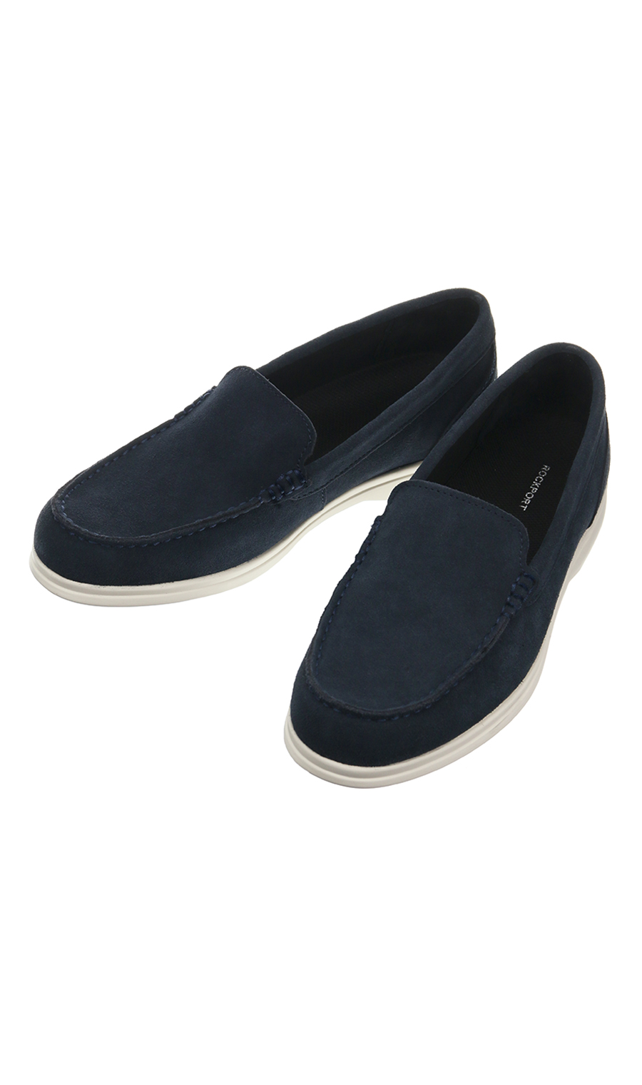 ■レザースリッポン【ROCKPORT】【ATLANTIC GLIDE】 ネイビー 25.0cm