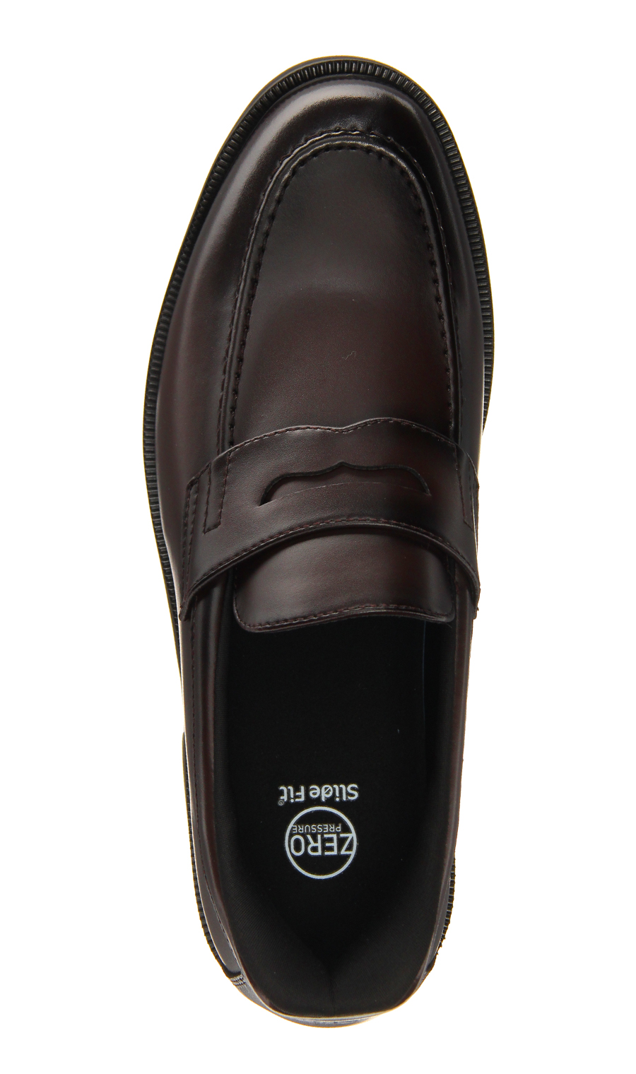 ゼロプレッシャーコインローファー【Slide Fit】 ブラウン 24.5cm