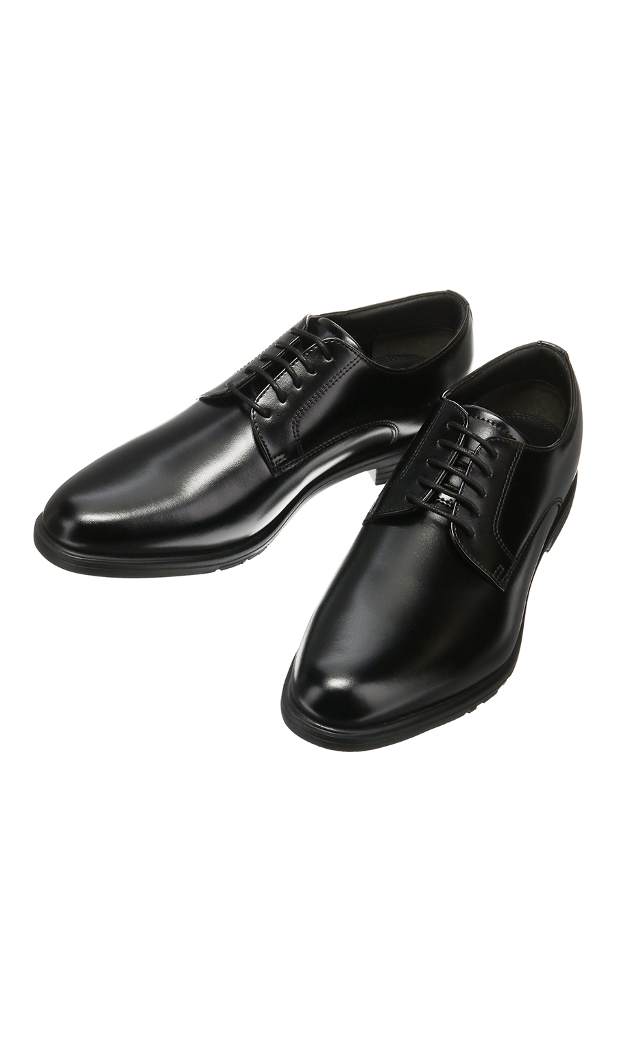 ■プレーントゥ【外羽根式】【multi function shoes】 ブラック 25.0cm