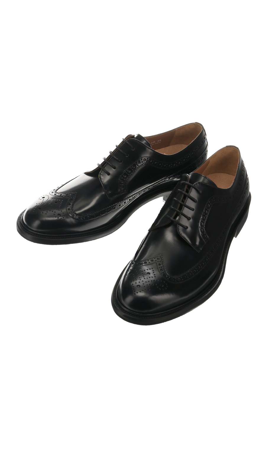 ウイングチップ【メダリオン】【CALZOLERIA TOSCANA】【外羽根式】 ブラック 24.5cm