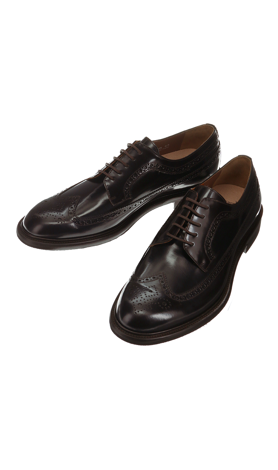 ウイングチップ【メダリオン】【CALZOLERIA TOSCANA】【外羽根式】 ブラウン 24.5cm