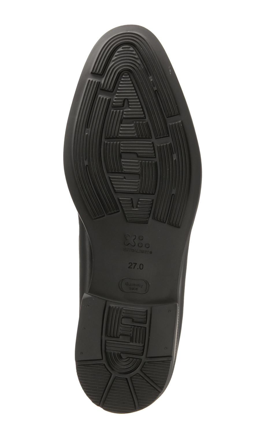 プレーントゥ【COMFORT】【Gummly sole】【外羽根式】 ブラック 24.5cm