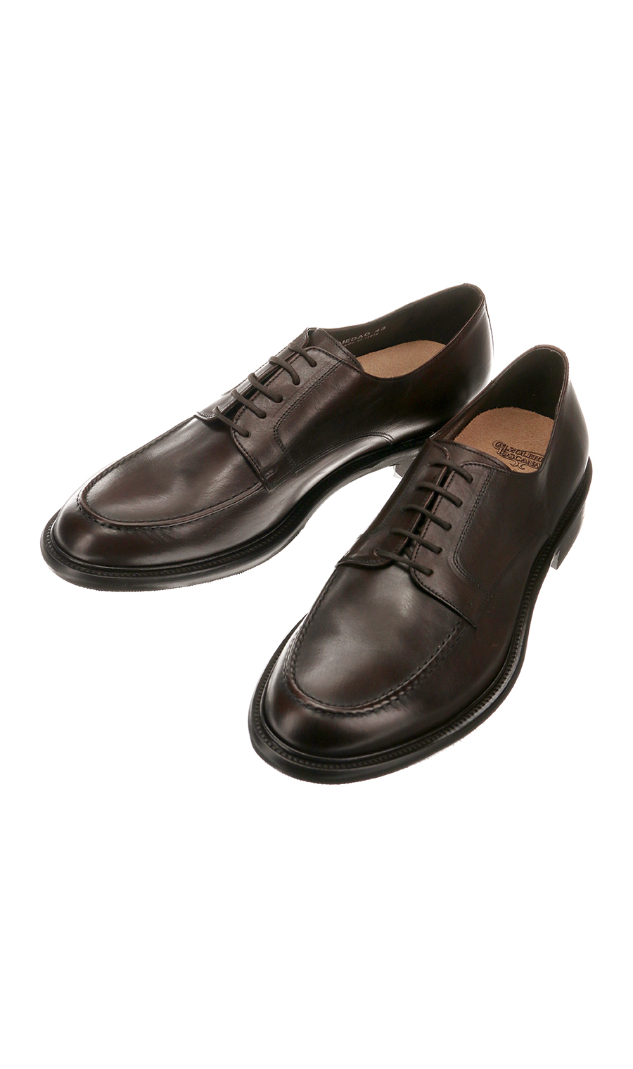 Calzoleria Toscana製革靴 ウイングチップ ダークブラウン 41 Calzoleria Toscana製革靴 ウイングチップ ダークブラウン 41
