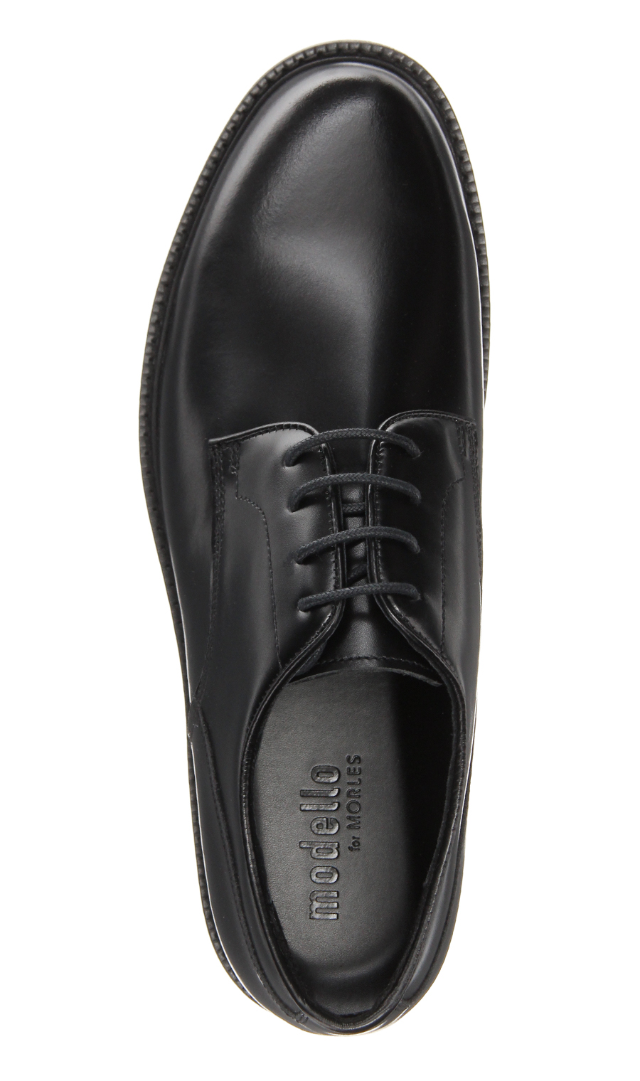 ■プレーントゥ【外羽根式】【modello for MORLES】 ブラック 24.5cm