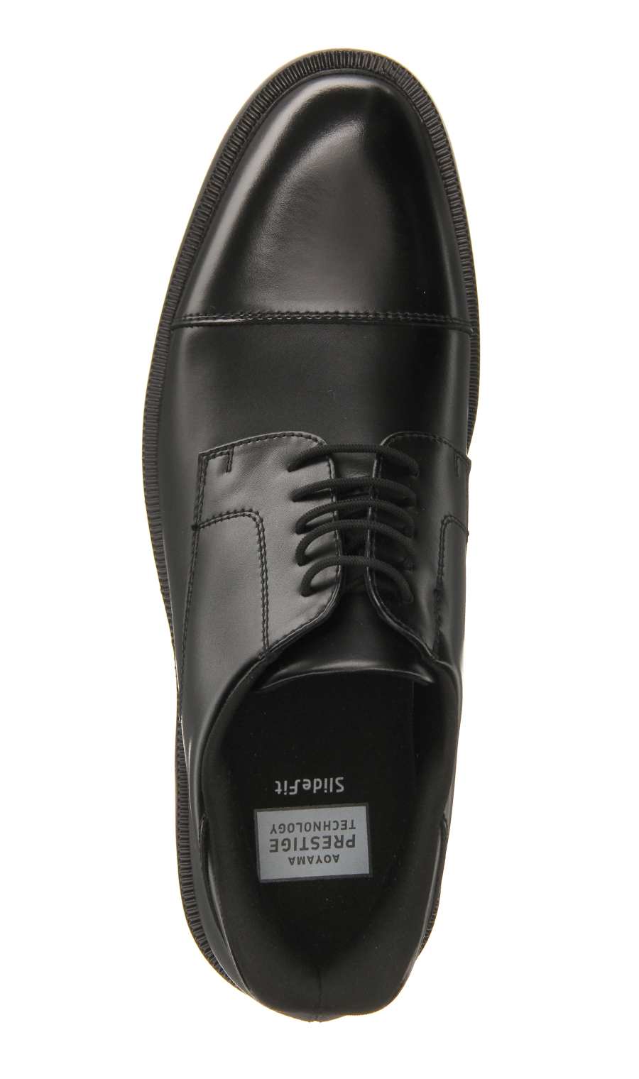 【みんなの靴】ストレートチップ【Slide Fit】【外羽根式】 ブラック 24.5cm