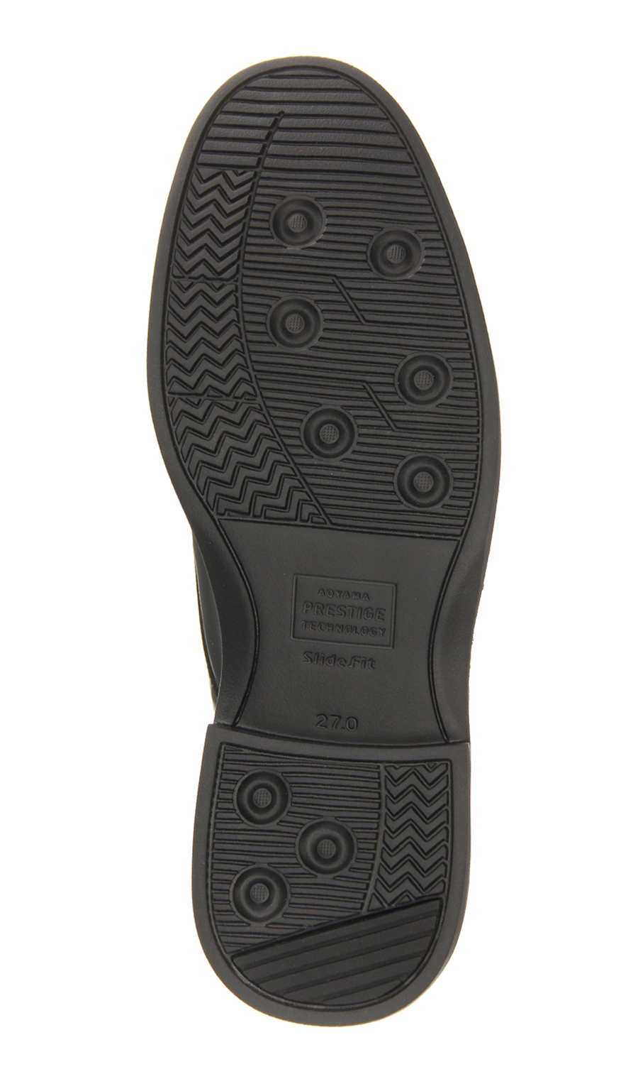 【みんなの靴】ストレートチップ【Slide Fit】【外羽根式】 ブラック 24.5cm