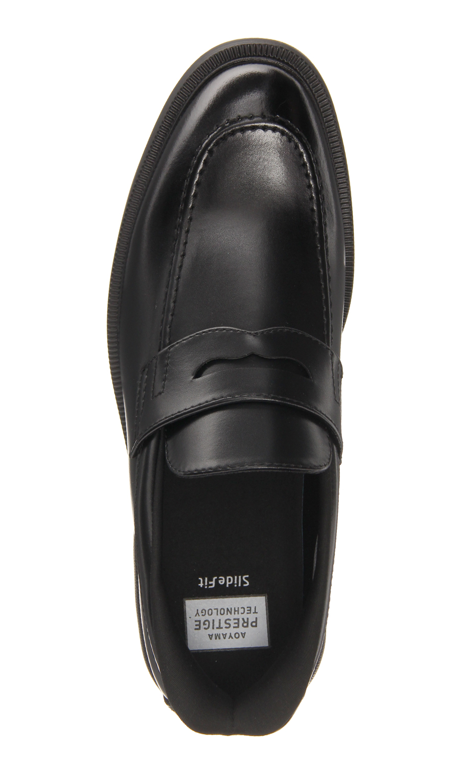 ■【みんなの靴】コインローファー【Slide Fit】 ブラック 24.5cm