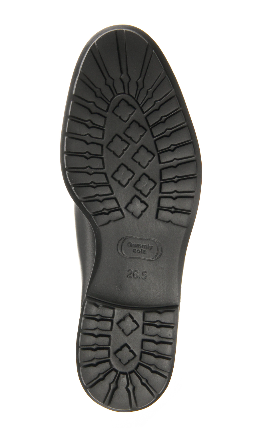 チロリアンシューズ【ブラックスムース】【ガムリーソール】 ブラック 24.5cm