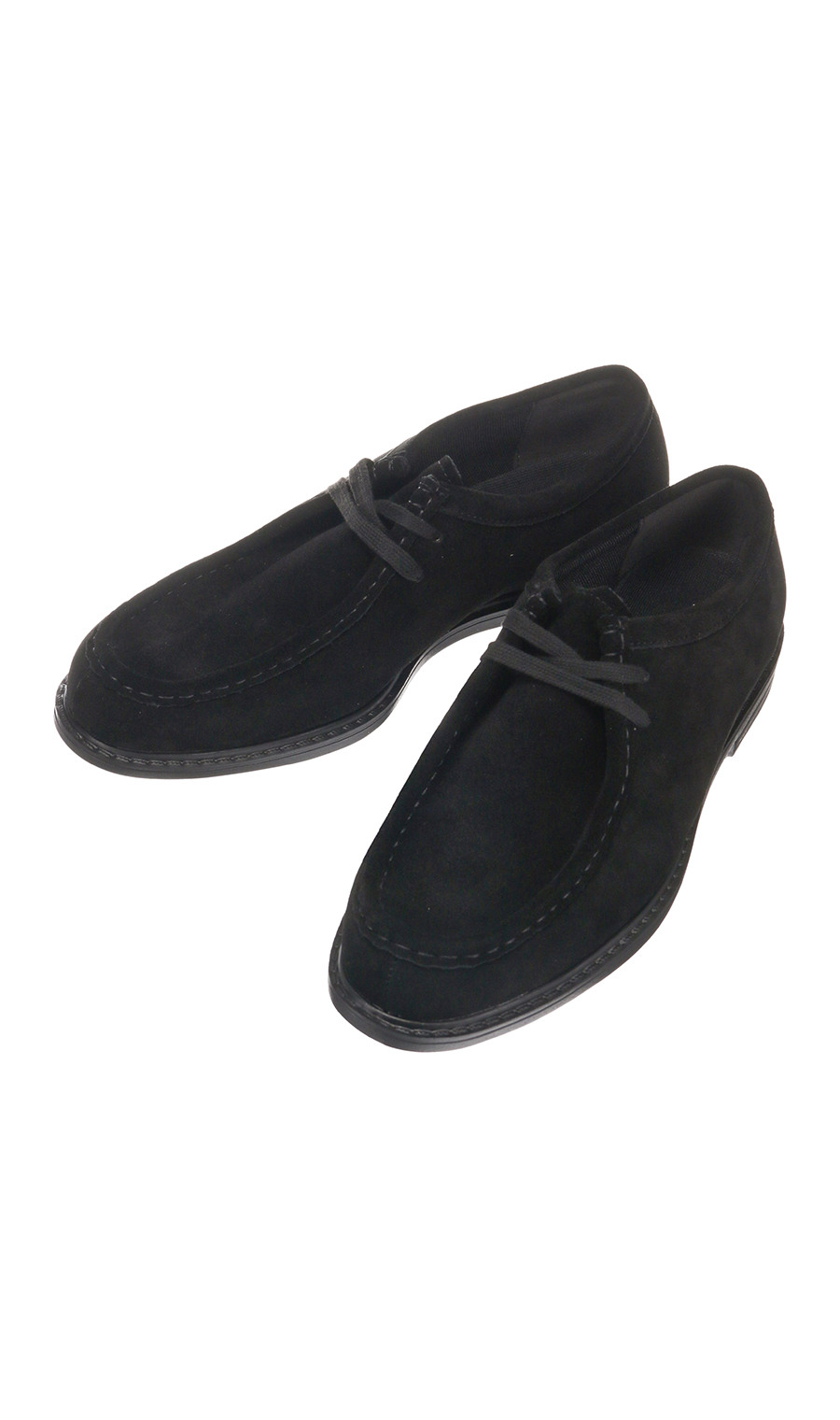 チロリアンシューズ【ブラックスエード】【ガムリーソール】 ブラック 25.0cm
