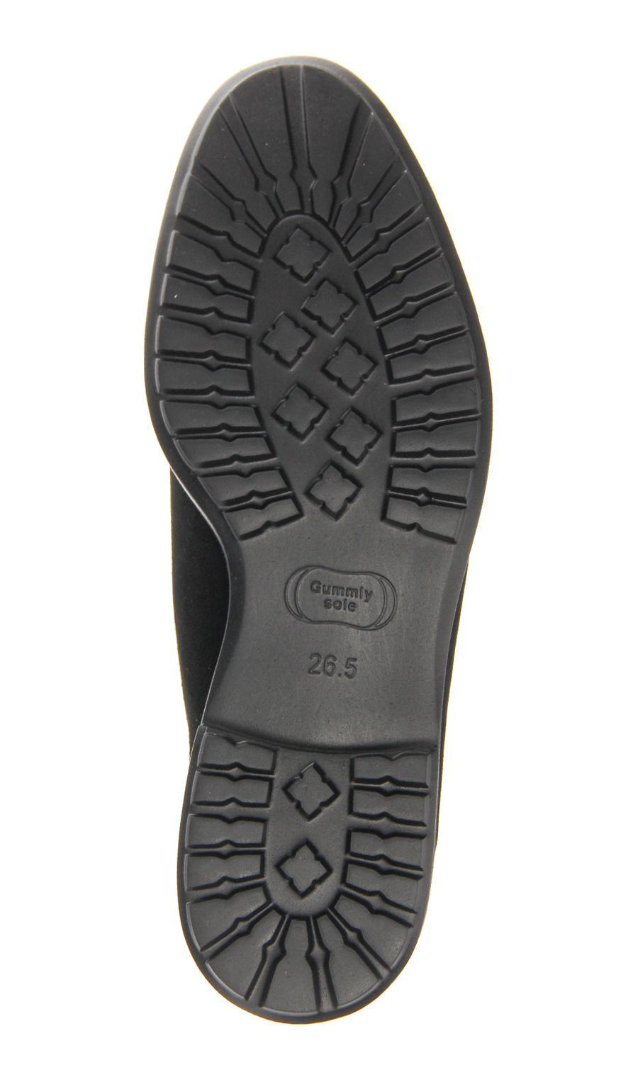 チロリアンシューズ【ブラックスエード】【ガムリーソール】 ブラック 25.0cm