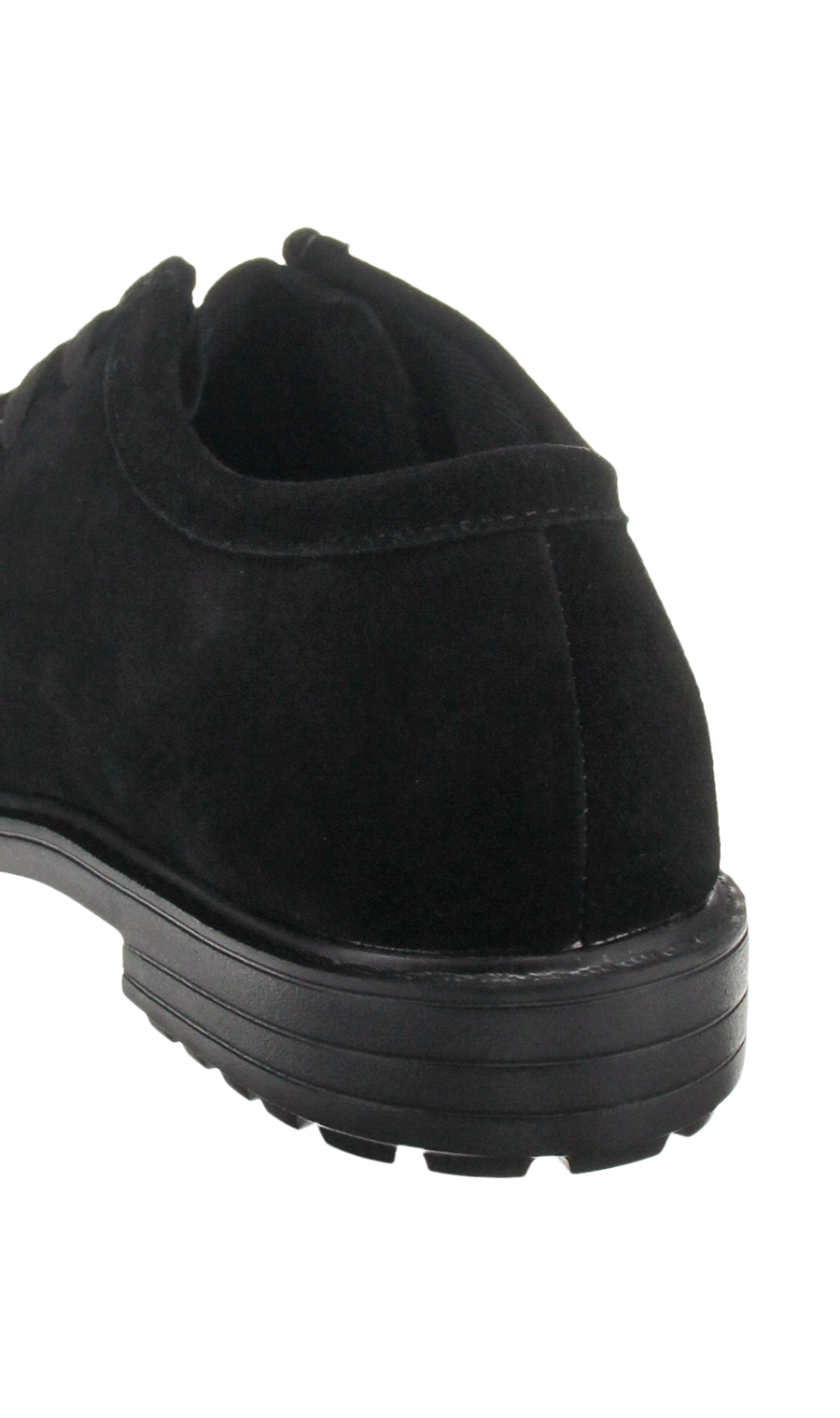 チロリアンシューズ【ブラックスエード】【ガムリーソール】 ブラック 25.0cm