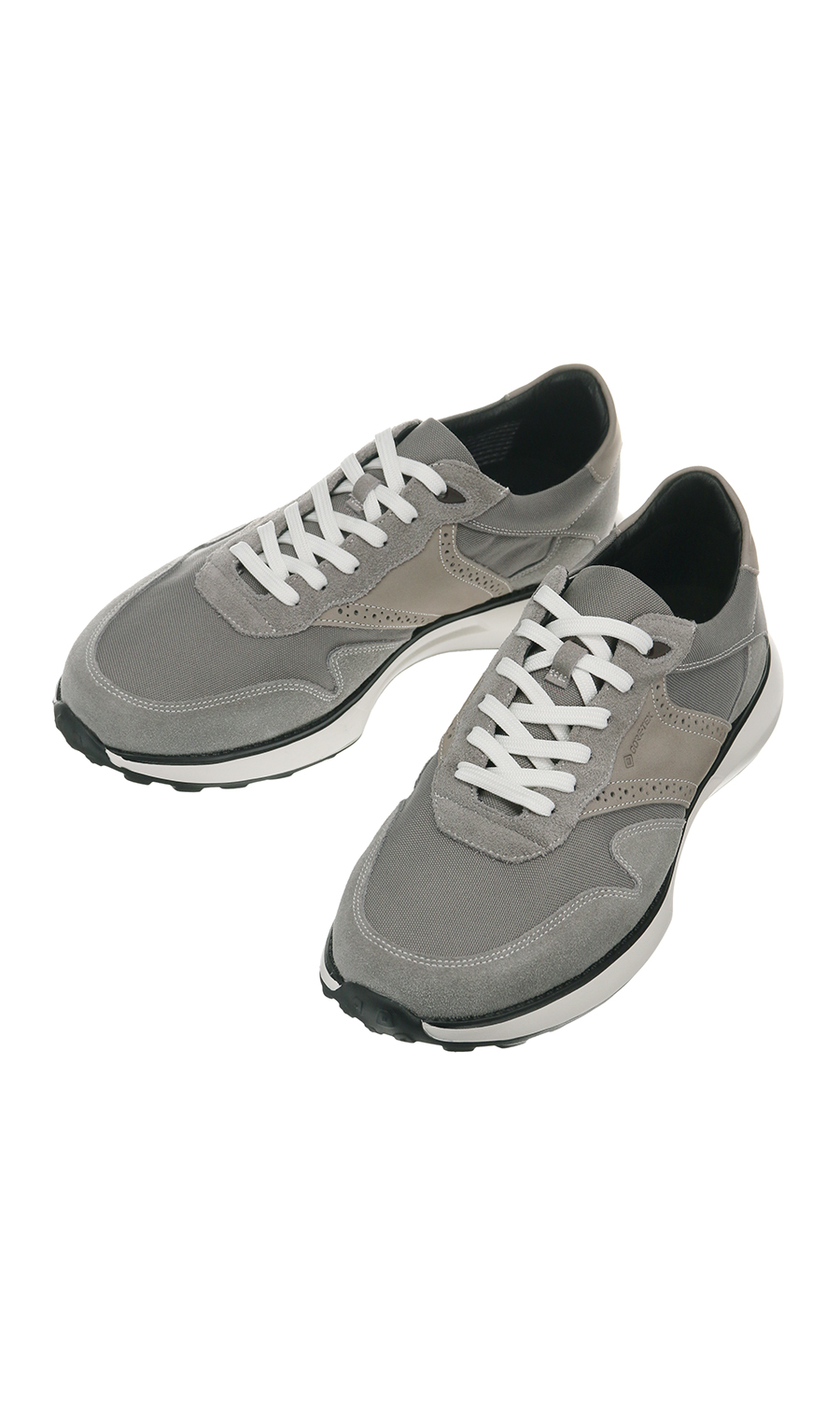 防水レザースニーカー【GORE-TEX】【スウェード】 グレー 24.5cm