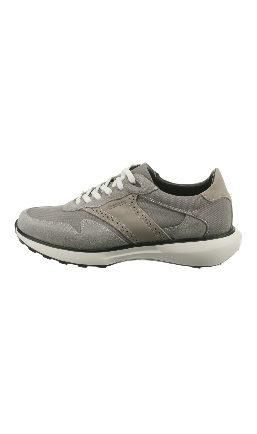 防水レザースニーカー【GORE-TEX】【スウェード】 グレー 24.5cm