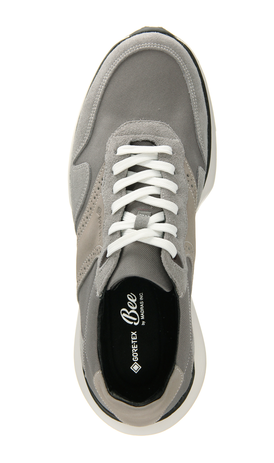 防水レザースニーカー【GORE-TEX】【スウェード】 グレー 24.5cm