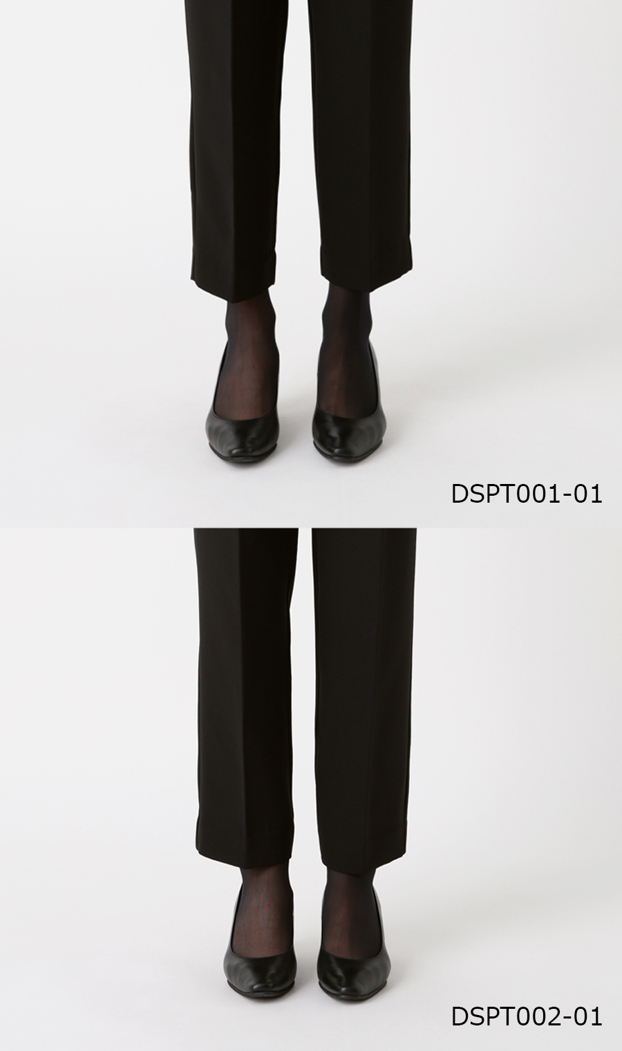 フォーマルテーパードパンツ【股下70cm】【セットアップ着用可】【裾上げ済み】 ブラック S