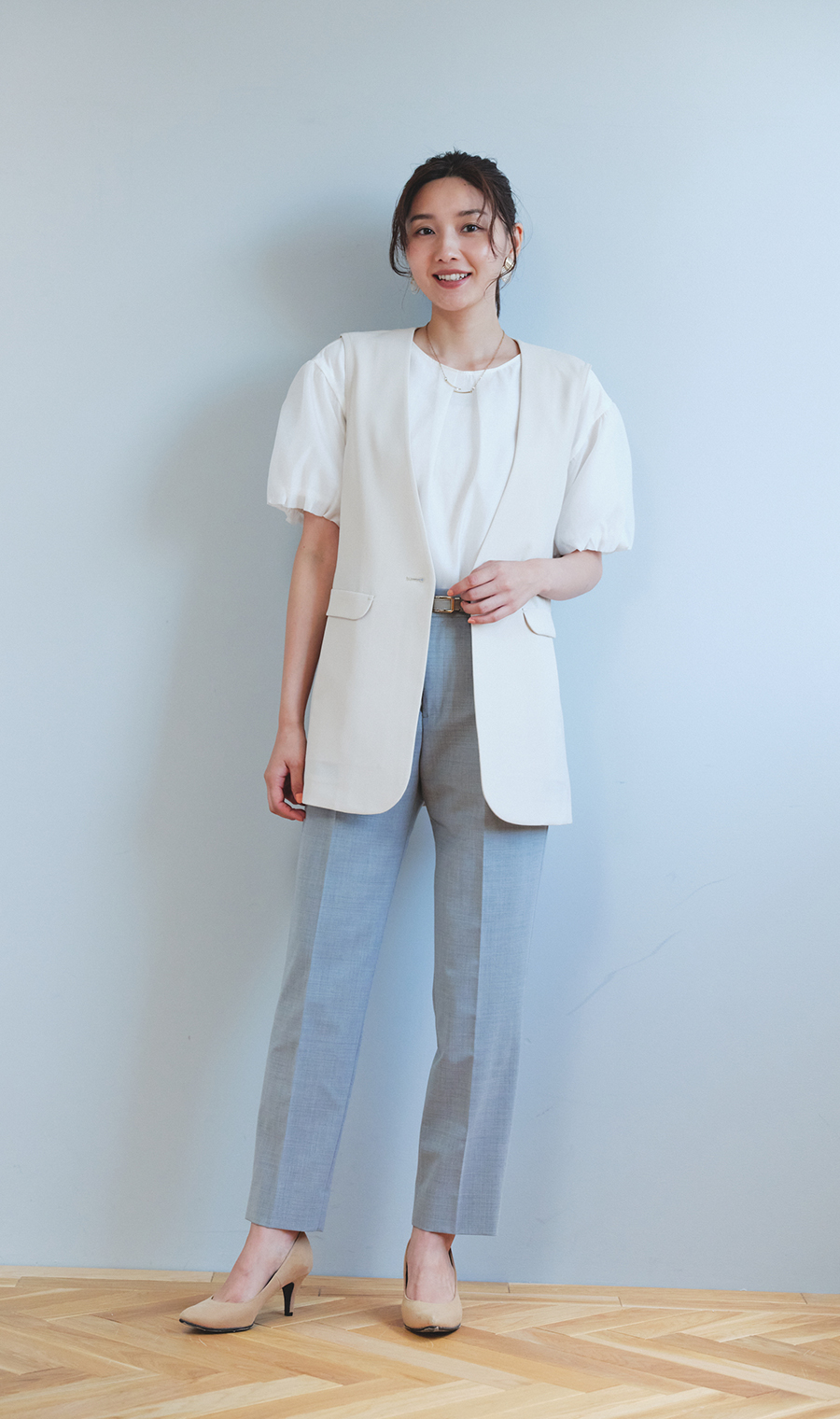 衬衫背心 【轻量】 白色M