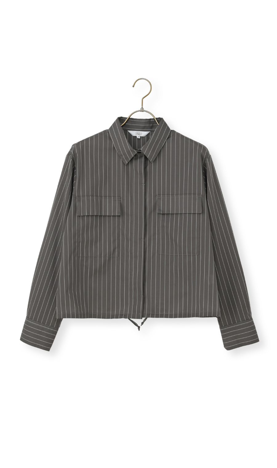 ドロストヘムシャツジャケット【長袖】 チャコール M