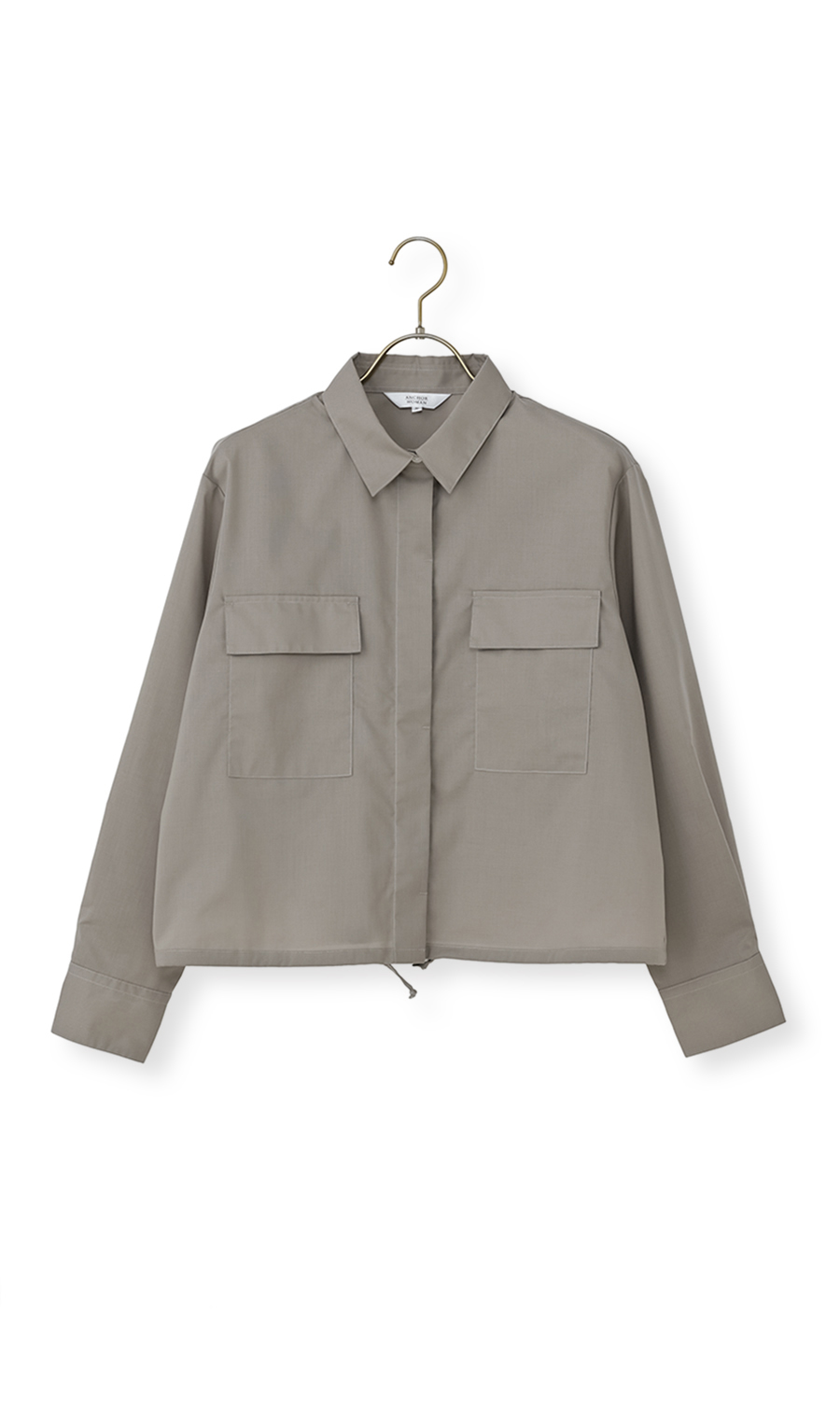 ドロストヘムシャツジャケット【長袖】 グレージュ M