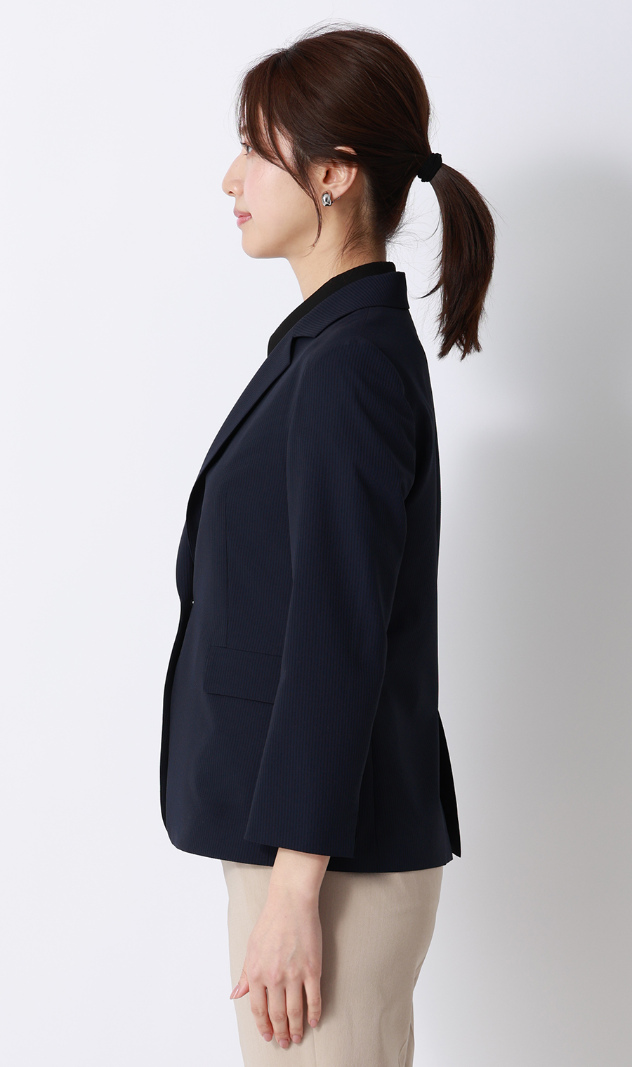 シアサッカージャケット【涼】 ネイビー M