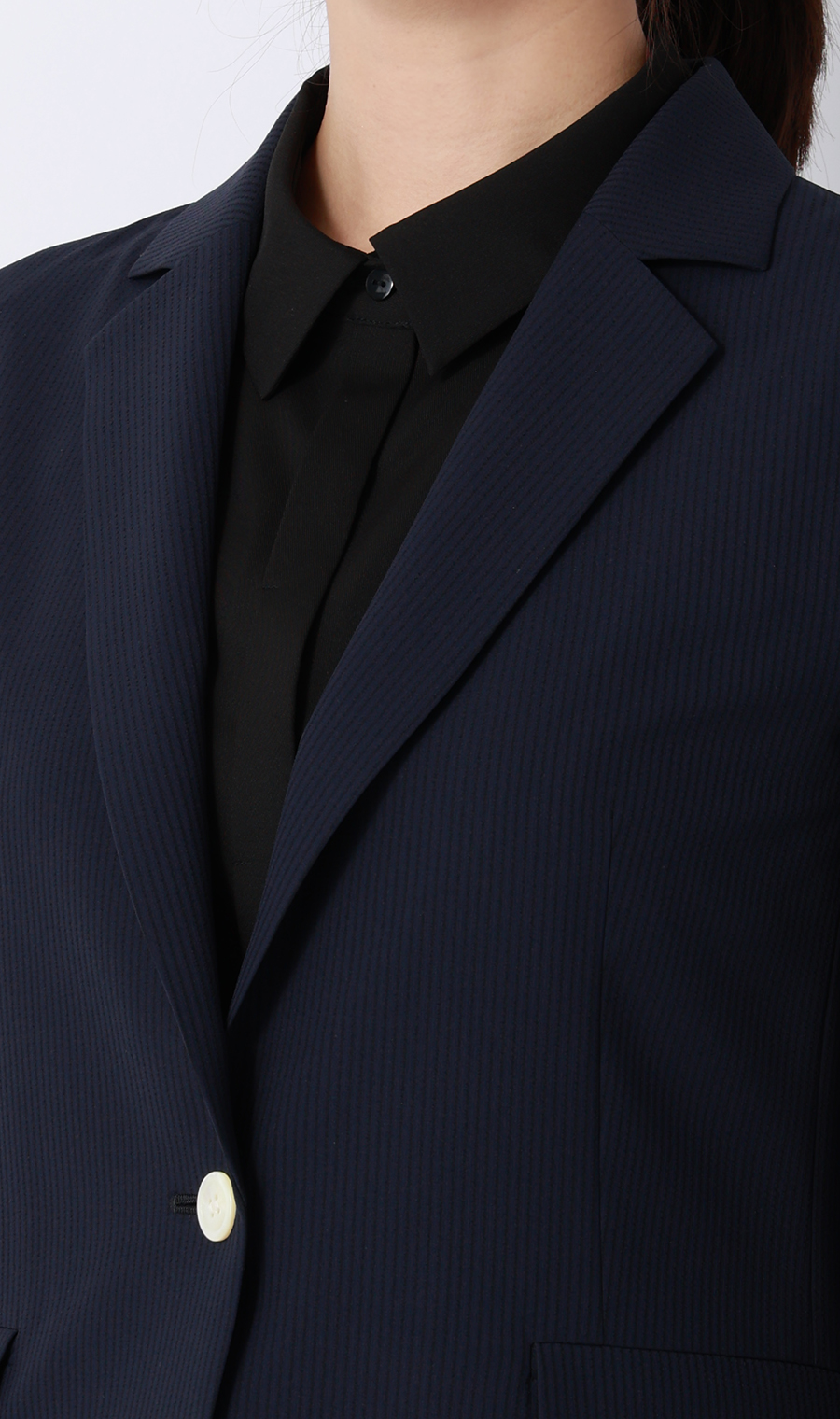 シアサッカージャケット【涼】 ネイビー M