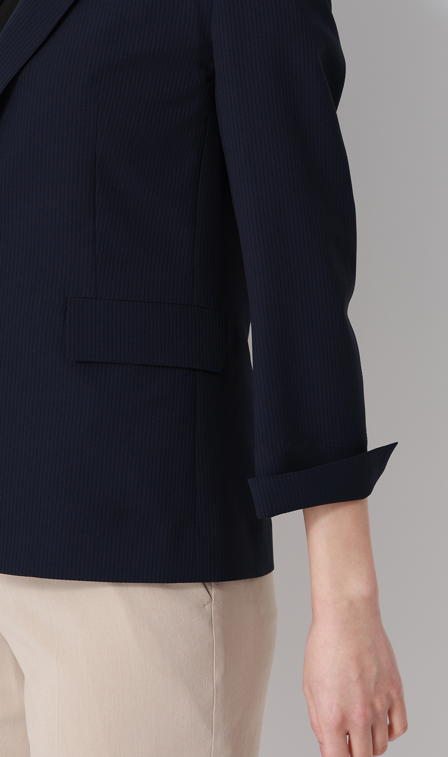 シアサッカージャケット【涼】 ネイビー M