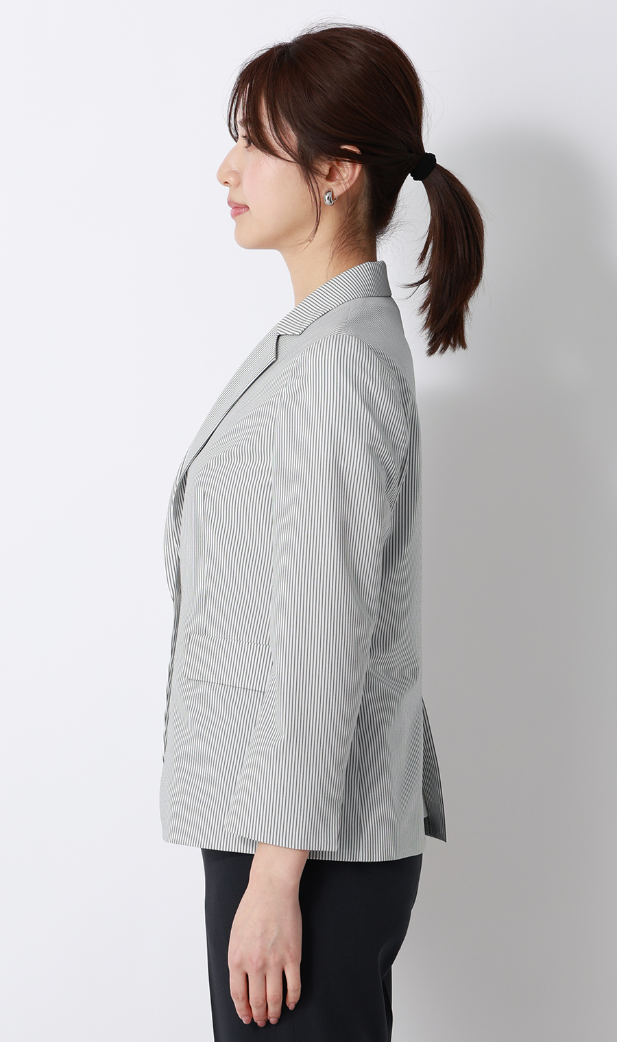 シアサッカージャケット【涼】 グレー M