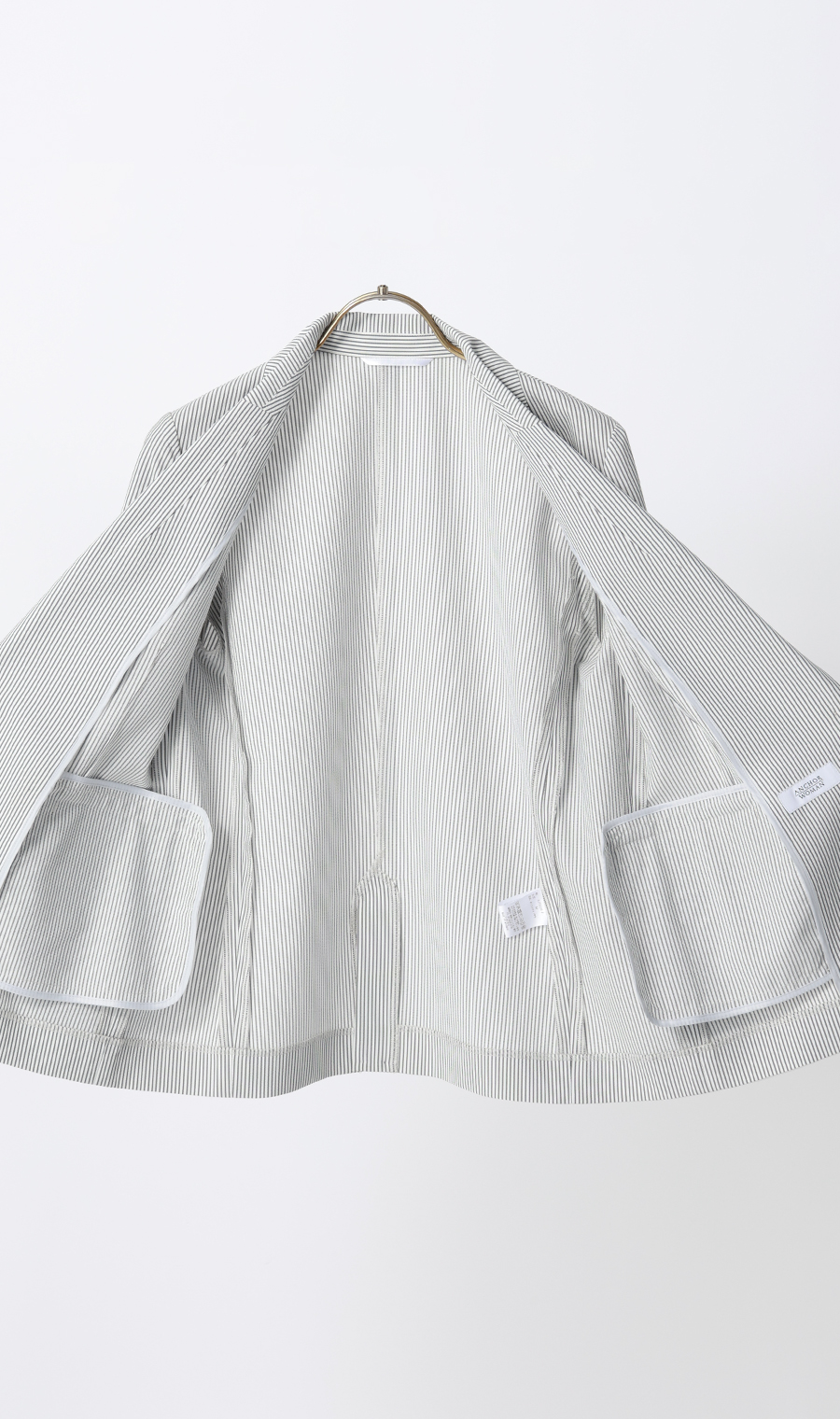 シアサッカージャケット【涼】 グレー M