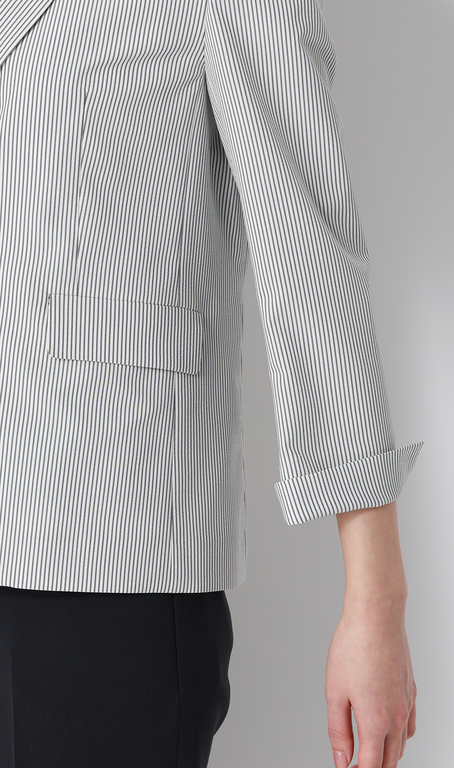 シアサッカージャケット【涼】 グレー M