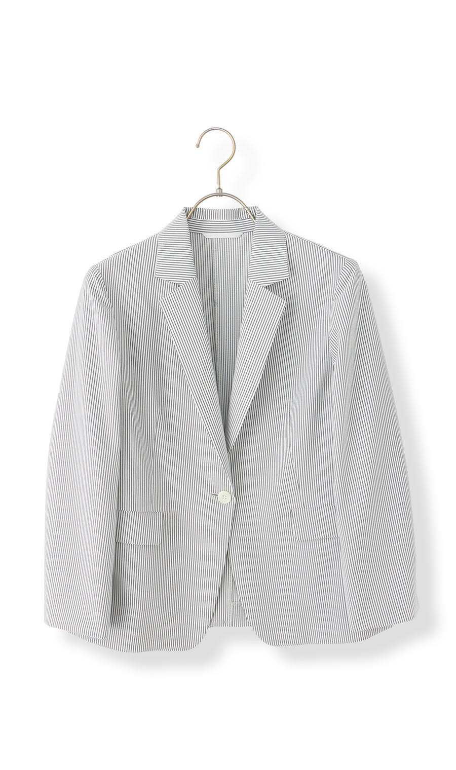 シアサッカージャケット【涼】 グレー M