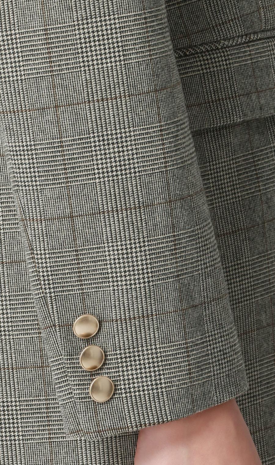 2扣雙夾克棕色M