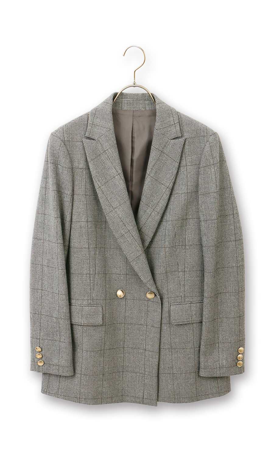 2扣雙夾克棕色M