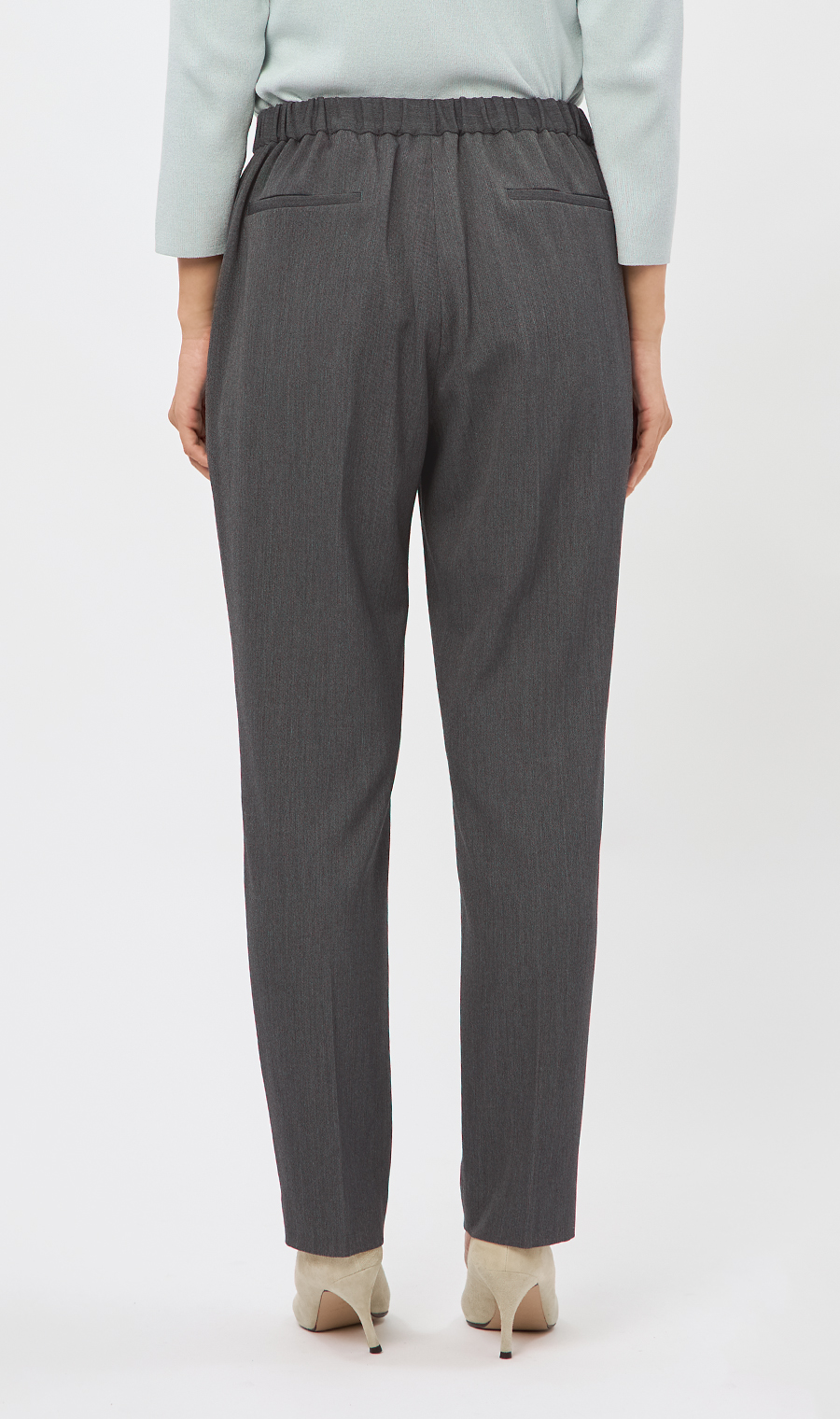 テーパードパンツ【裏起毛】【裾上げ済み】 チャコール S